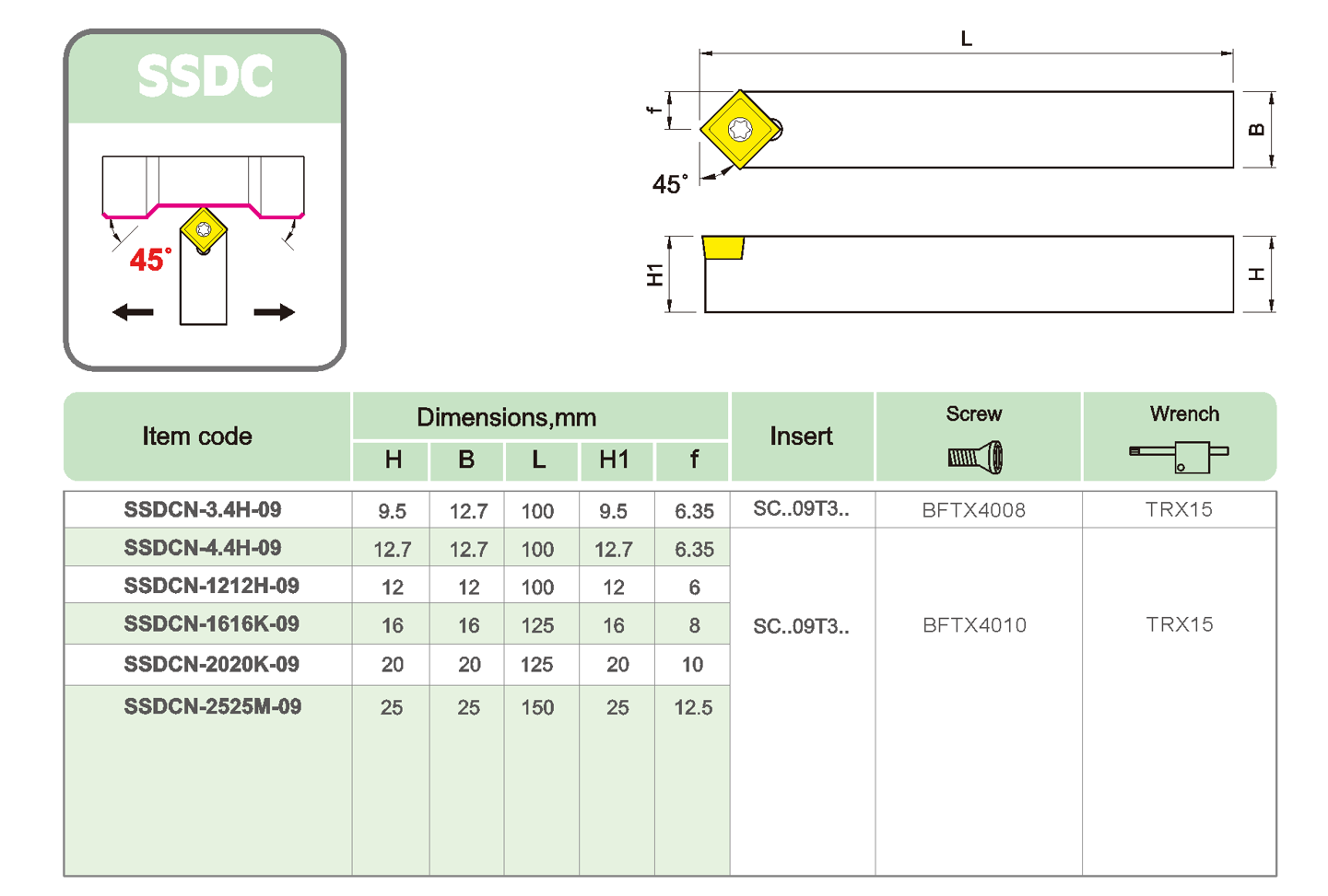 SSDCN External turning tool holder