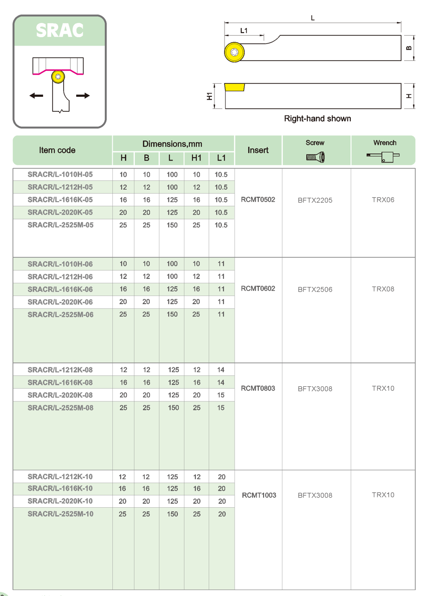 SRACR/L CNC profiling outer turning tool R3/4/5/6 external rack-type CNC turning tool holder