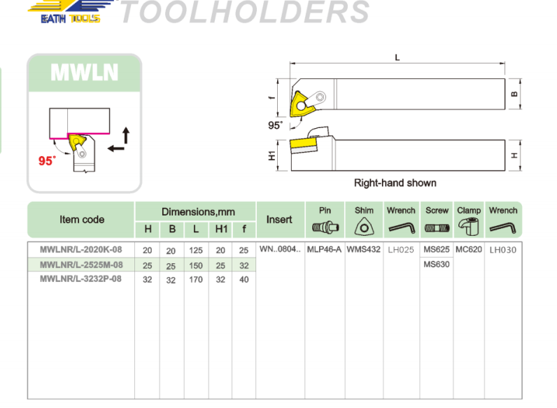 MWLN-N Outer diameter precision lathe tool holder