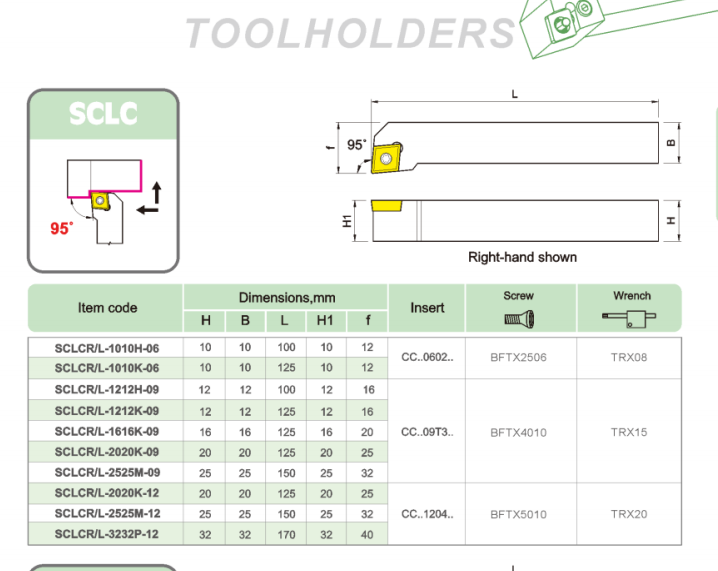 SCLC Outer diameter precision lathe tool holder