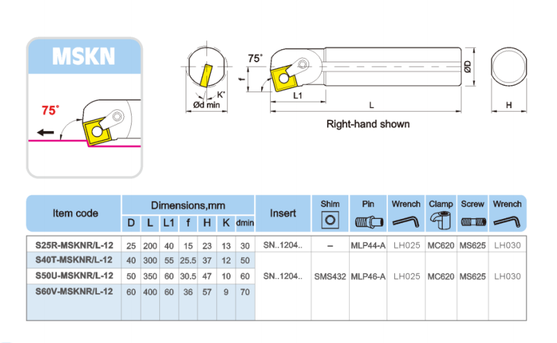 MSKN  Internal turning tool holder