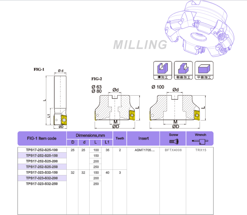 TPS S Milling cutter holder