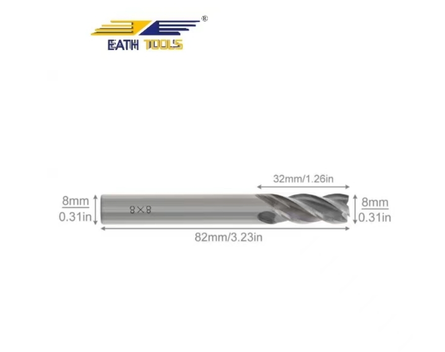 8*8D*4f Solid Carbide End Mill